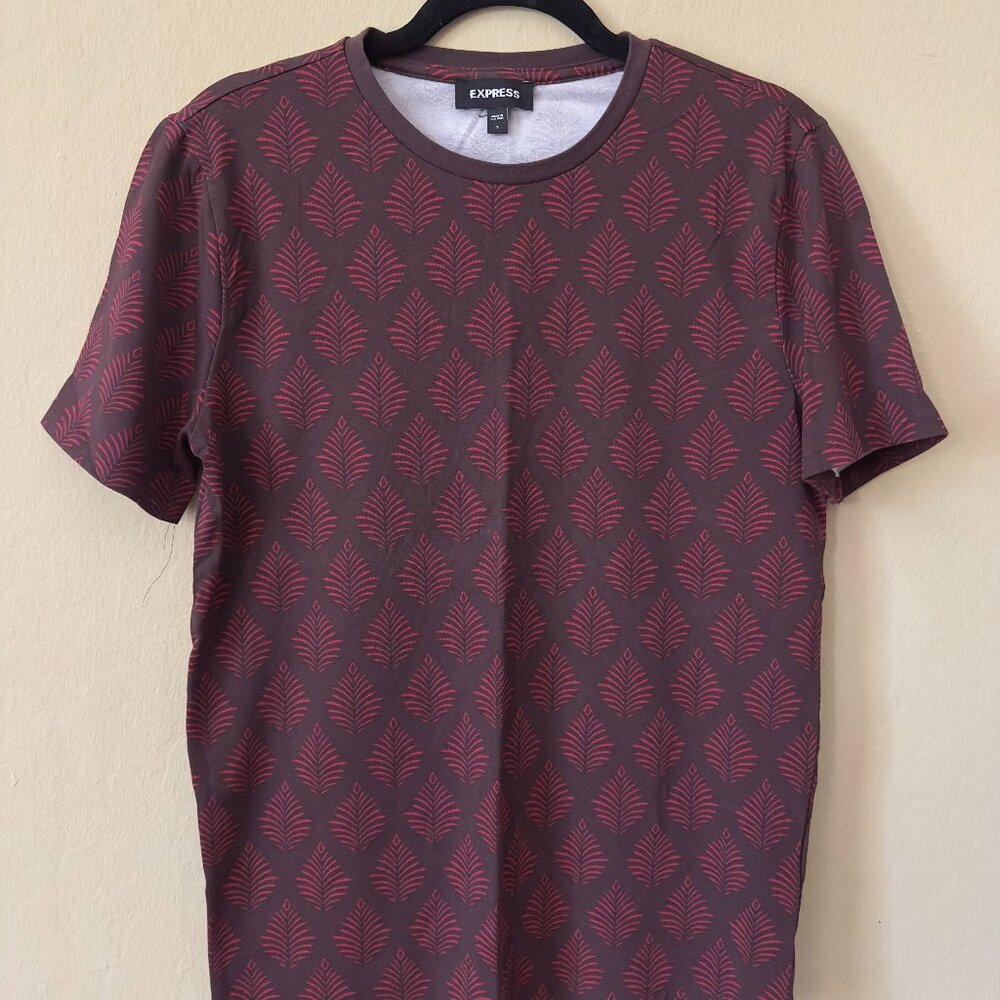 Floral Slub Crew Neck T-Shirt